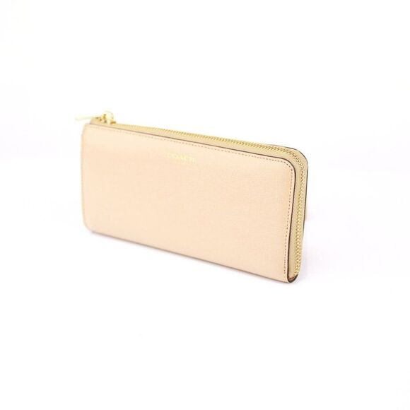 NWT Coach Saffiano Leather Slim Wallet in Tan - Picture 3 of 7